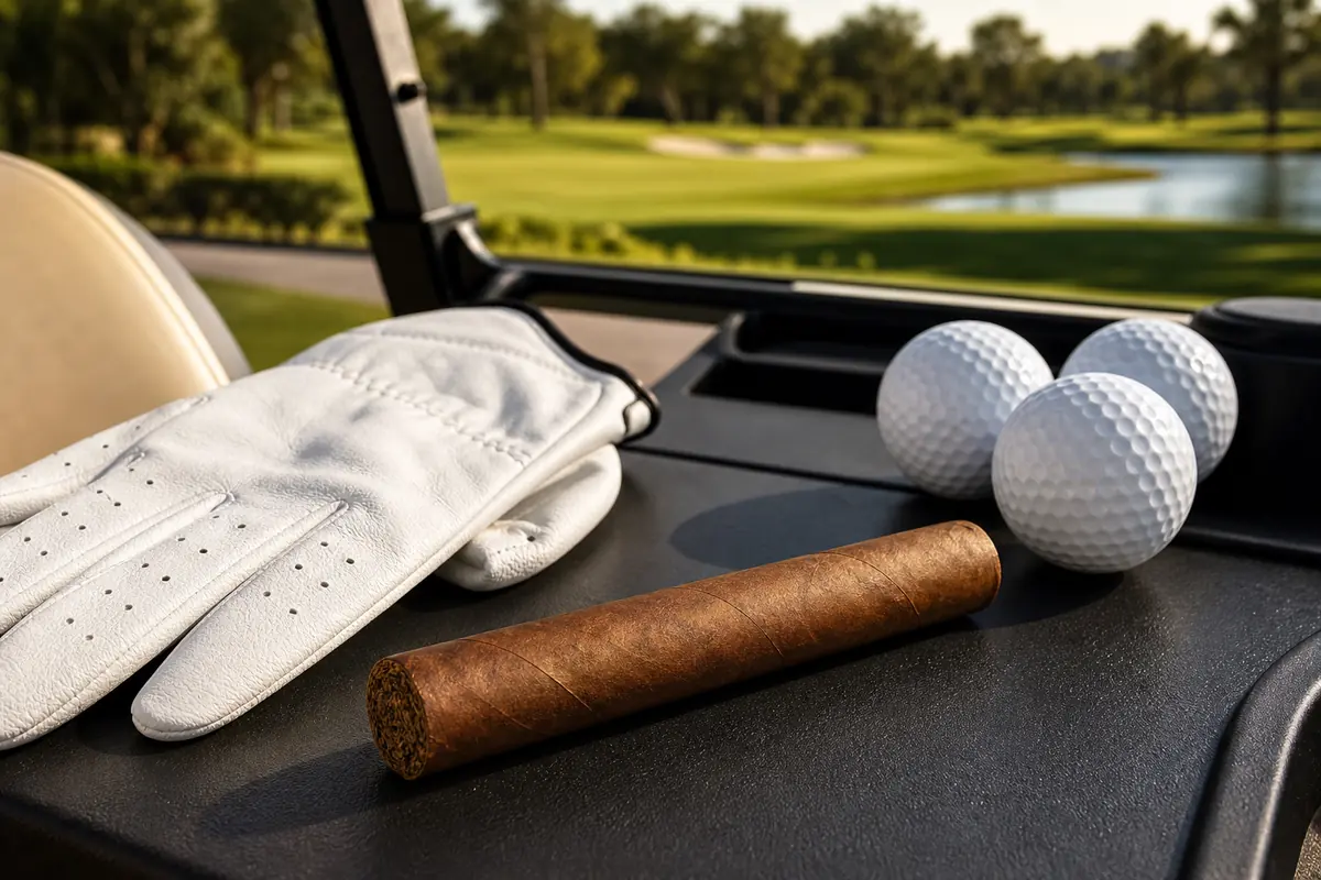 Smoking a Cigar on the Golf Course